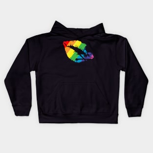 rainbow kiss Kids Hoodie